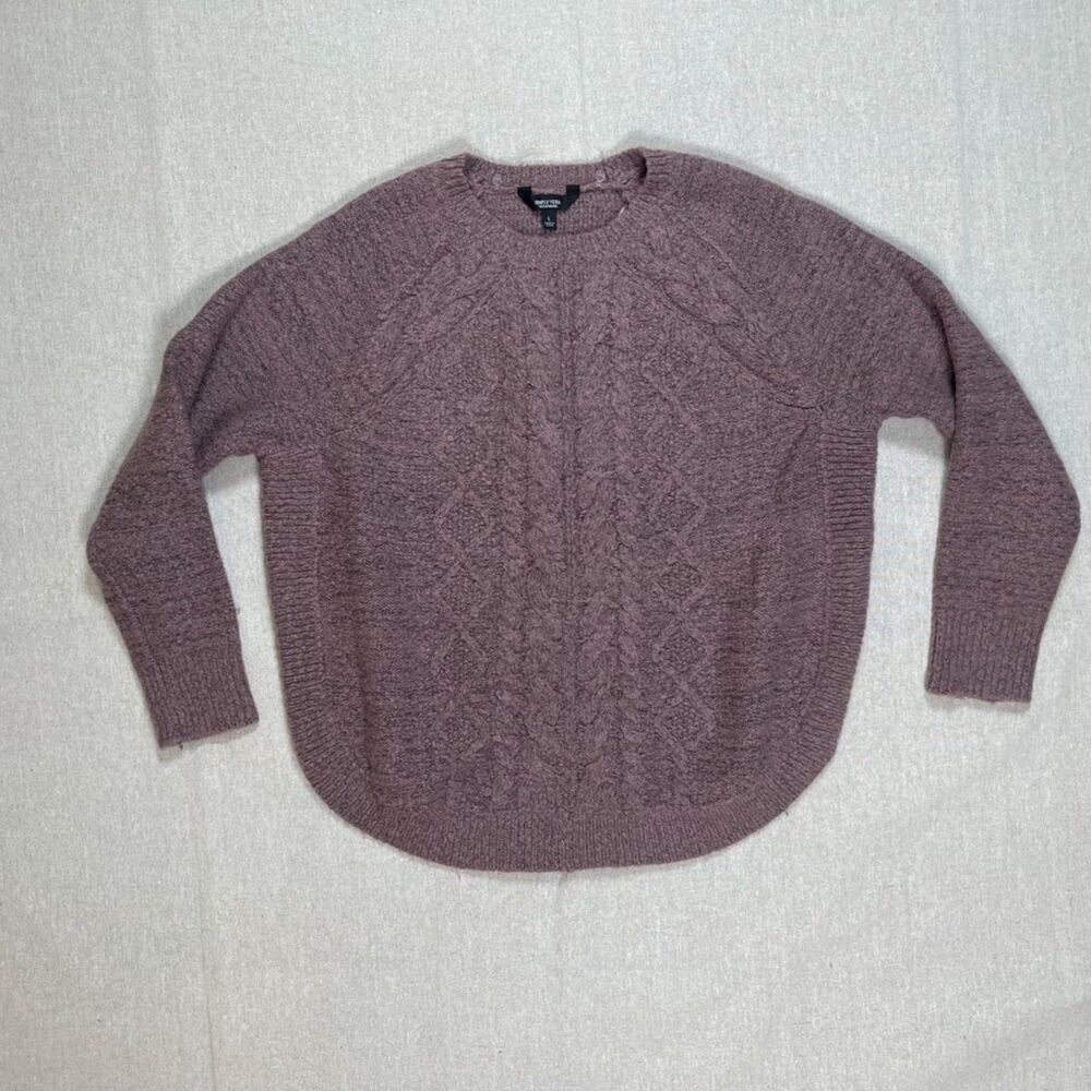 Simply Vera Vera Wang | Dusty Mauve Cable Knit Sweater | Large